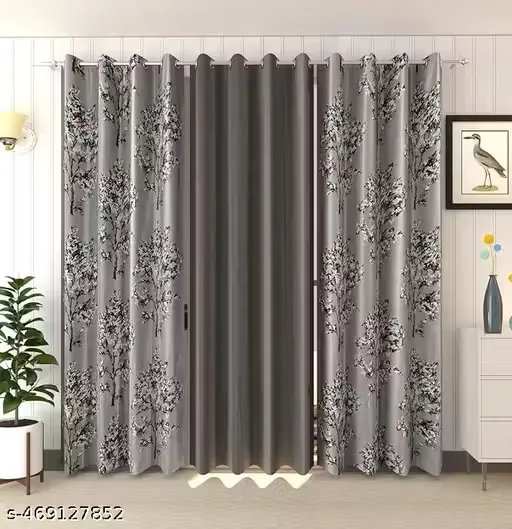Designer Door Window Premium Curtains 3 pc set